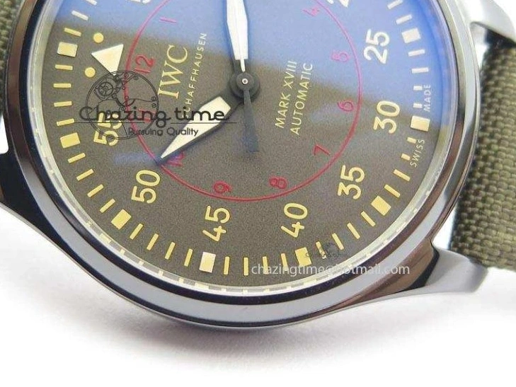 MIROTIME 0304 SunProtective MARK XVII IW324702 Real Ceramic MK Best Edition Green Dial On Green Nylon Strap A 7288